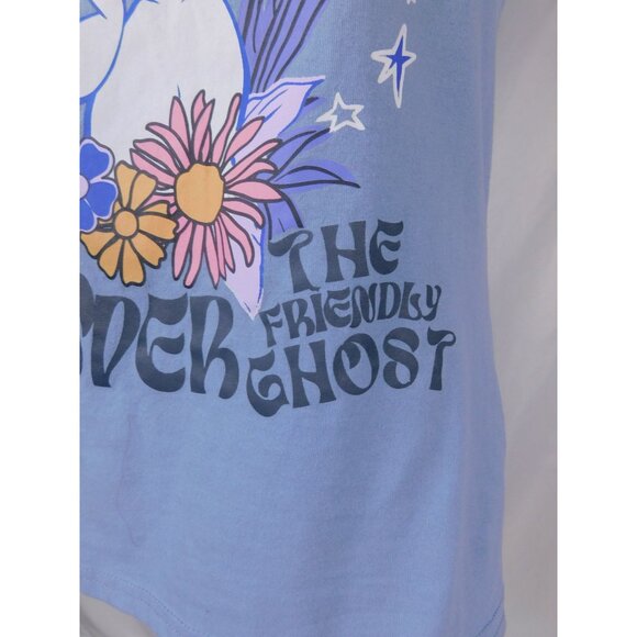 Casper the Friendly Ghost M Tee Scary Cute Halloween Shirt Blue Retro - Picture 6 of 12